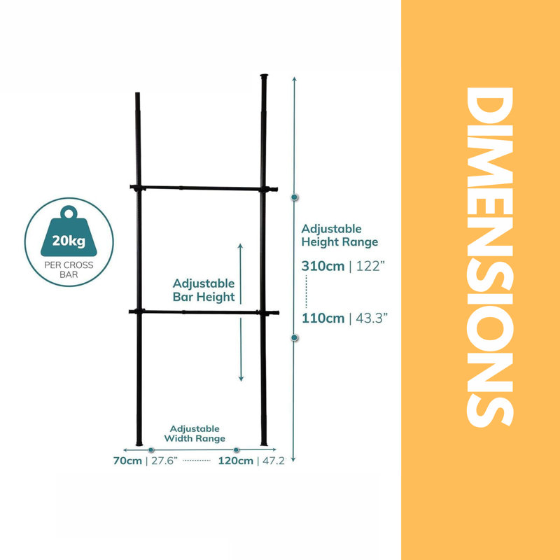 Adjustable Metal Clothes Rack, Garment Rail, Clothes Organiser, Bedroom Furniture