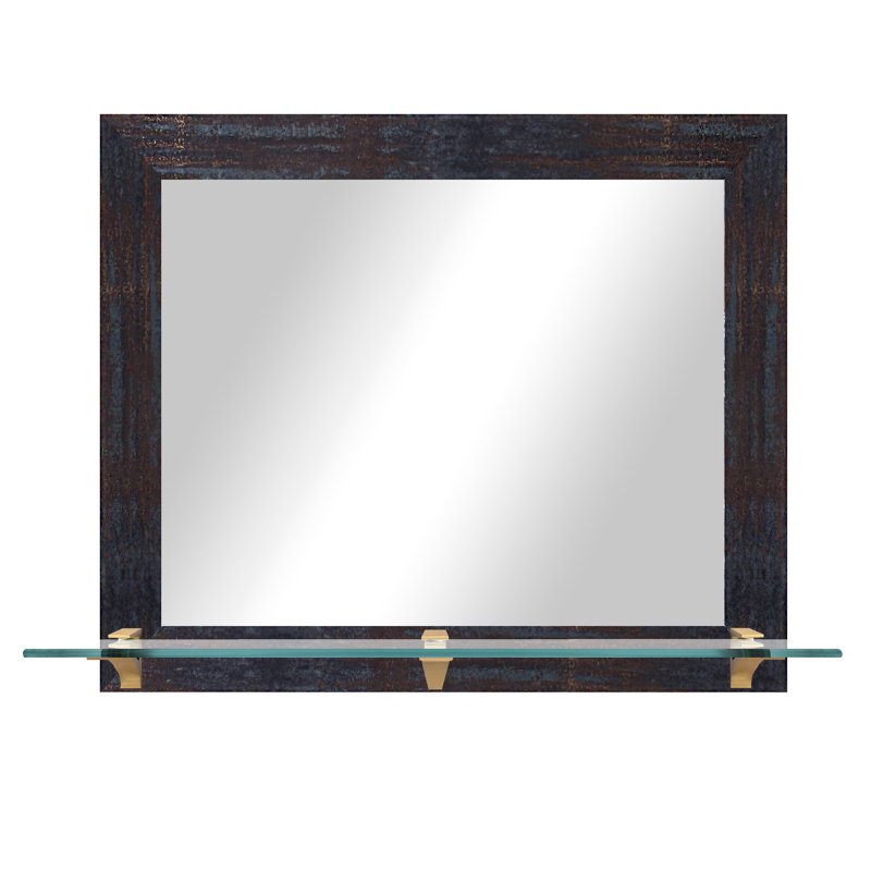 Ekber Flat Wall Mirror, Brass