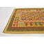 Tapis de zone en laine jaune/brun 3 pi x 4 pi 10 po one-of-kind à la main noué la Doorfield
