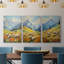 Lanscape Study Series CIV - Ensemble de 3 toiles tendues avec châssis - Prêt à être accroché-1553155784
