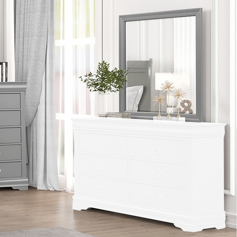 Miroir pour commode Dewin, Gris