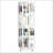 4-Tier All-Steel Rotating Bookshelf With 360° Wheels-1009076491
