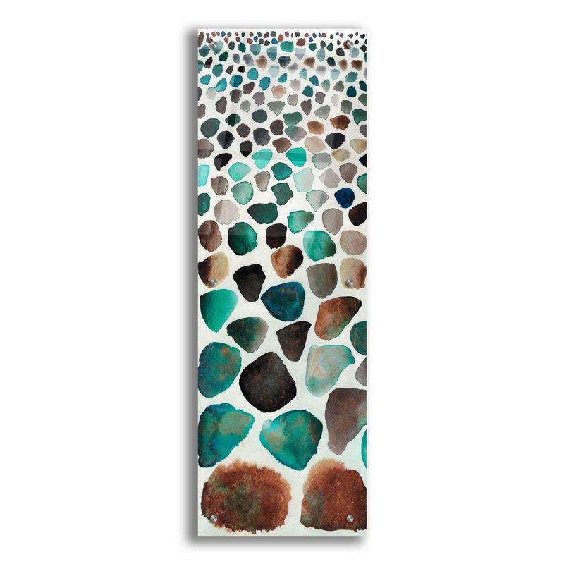  «Stone Path 1» par Alicia Ludwig, art mural en verre acrylique, H 36 po x l 12 po