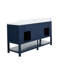 Meuble-lavabo double 60 po avec dessus en marbre Paulene, bleu marine-1245530374-1328016534