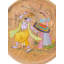Radha et Krishna dansant la peinture de Pichwai sur plaque de bois de manguier | Arvind Kumar Sharma