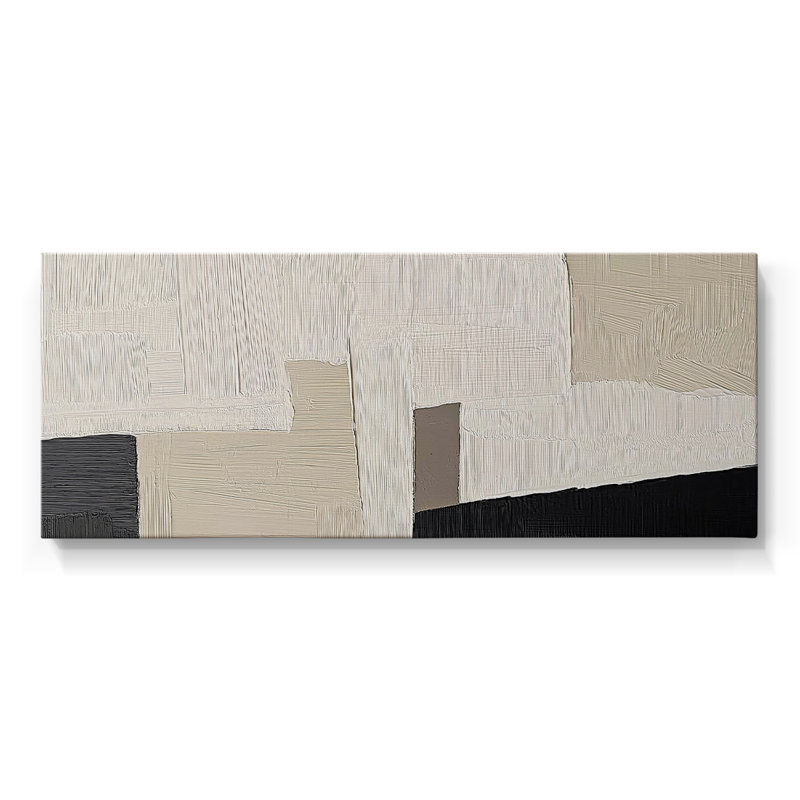Série abstraite-DCLxx- Toile tendue avec châssis - Prêt à accrocher, H 16 po x l 40 po