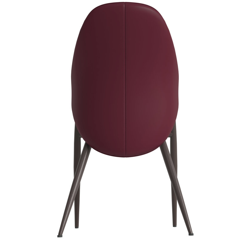 Ensemble de 2 chaises de salle à manger Kamaiyah, Blanc / Bordeaux