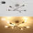 Dorae 6 - Light Dimmable Sputnik Modern Linear Chandelier Semi Flush Mount Ceiling Light-88051560