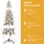 Arbre de Noël 8 pi, matériau floqué, 1000 lumières à DEL blanc chaud, 1634 pointes, 44 branches de pin naturel, assemblage rapide, petites surfaces enneigées, installation, vestibules