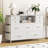 Shenica 9 - Drawer Dresser,Chest of Drawers,Dresser TV Stand with Power Outlets and LED Light Fabric 9 Drawer Dresser-725727997