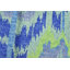 Tapis en laine noué à la main bleu / vert / rose Ikat