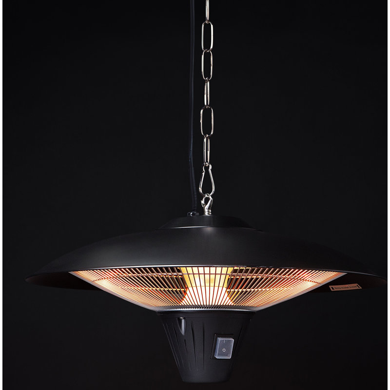 Electric Hanging Patio Heater, Black