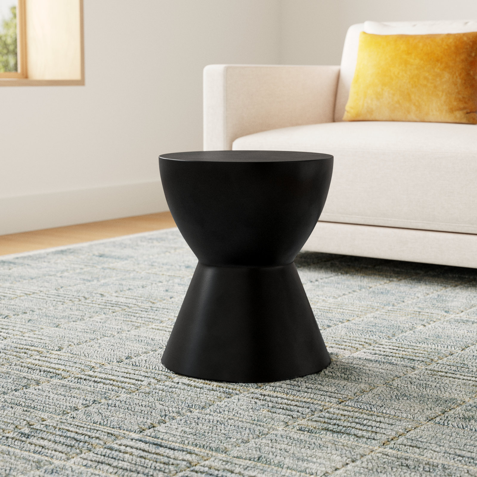 Neil Accent Stool, Black