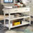 Stainless Steel Table Top Kitchen Cart In White - Two Drawers For Streamlined Cabinet Storage Cart, Organized Counter