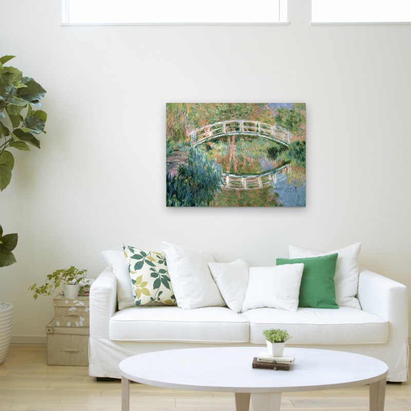 Le pont japonais, Giverny par Claude Monet, reproduction sur toile, H 35 po x l 47 po x P 2 po