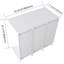 Armoire de rangement autoportante brillante de 36 pouces avec 3 portes à fermeture douce