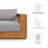 Tahoe Outdoor Patio Acacia Wood 2-Piece Armchair And Ottoman Set In Natural Light Gray