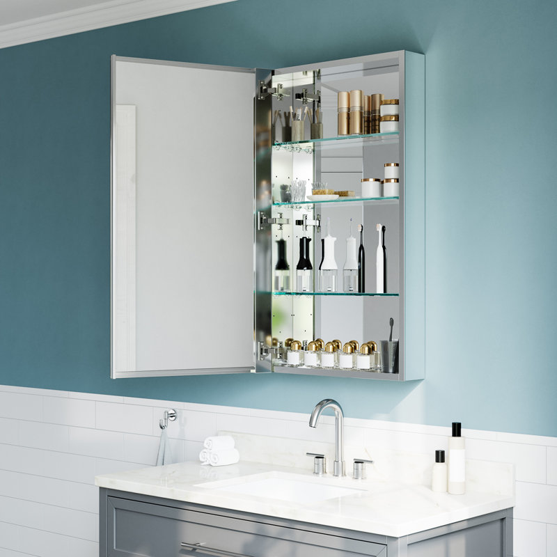 Armoire de rangement murale sans cadre l 20 po x H 36 po, Gauche