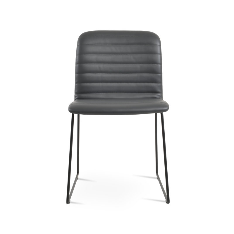 Isa Wire Side Chair, Gray, Black