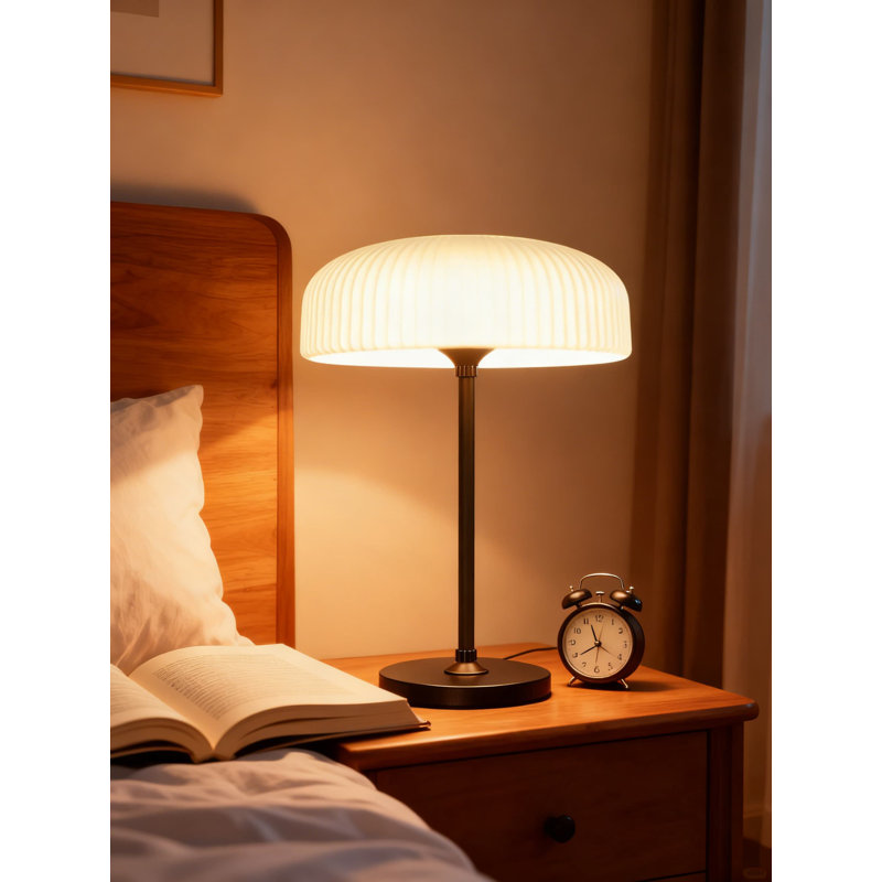 Cordless Table Lamp With Stepless Dimming, Waterproof Rechargeable 5000Mah Battery, Solar/USB Type-C Charging, Touch Control LED Mushroom Lamp For Indoor Outdoor Use