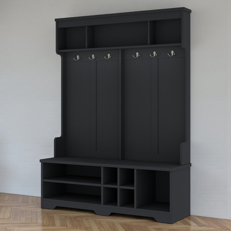 Heylin Hall Tree with Bench and Shoe Storage, Black