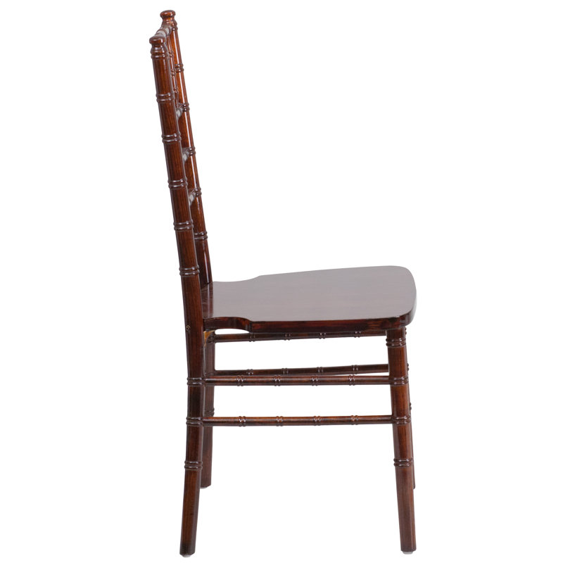 Fruitwood Armless Wooden Chiavari Dining Chairs, Set of 2