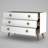 Nutter Modern Dresser with 5 Drawers, Anthracite & Oak Finish, 31.5 x 39.4 x 15.7 inches | 100% Melamine Coated Particle Board, Metal Legs, CNC Relief Doors, Telescopic Drawer Slides, Wall-Mountable, Stylish & Functional Design