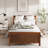  Twin Size Wood Platform Bed With Headboard, Footboard And Wood Slat Support, Twin Bed, Wood Bed-43865452