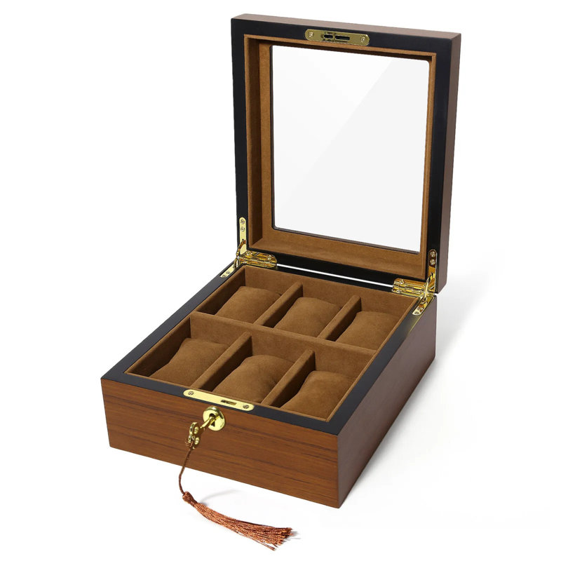 Bhriclan 6 Slot Watch Lockable Storage Box