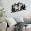 Décoration murale métal cerf forêt