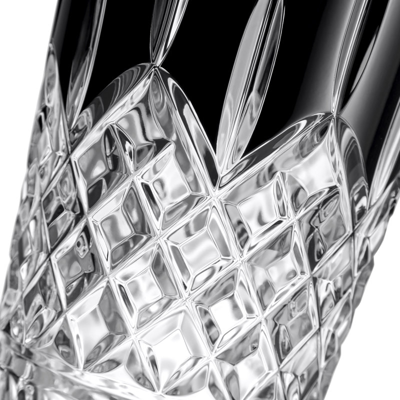 Lismore Black Vase, 11.81" H x 5.91" W x 5.91" D