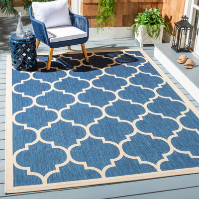 Tapis d'intérieur / extérieur à motif géométrique Herefordshire Performance