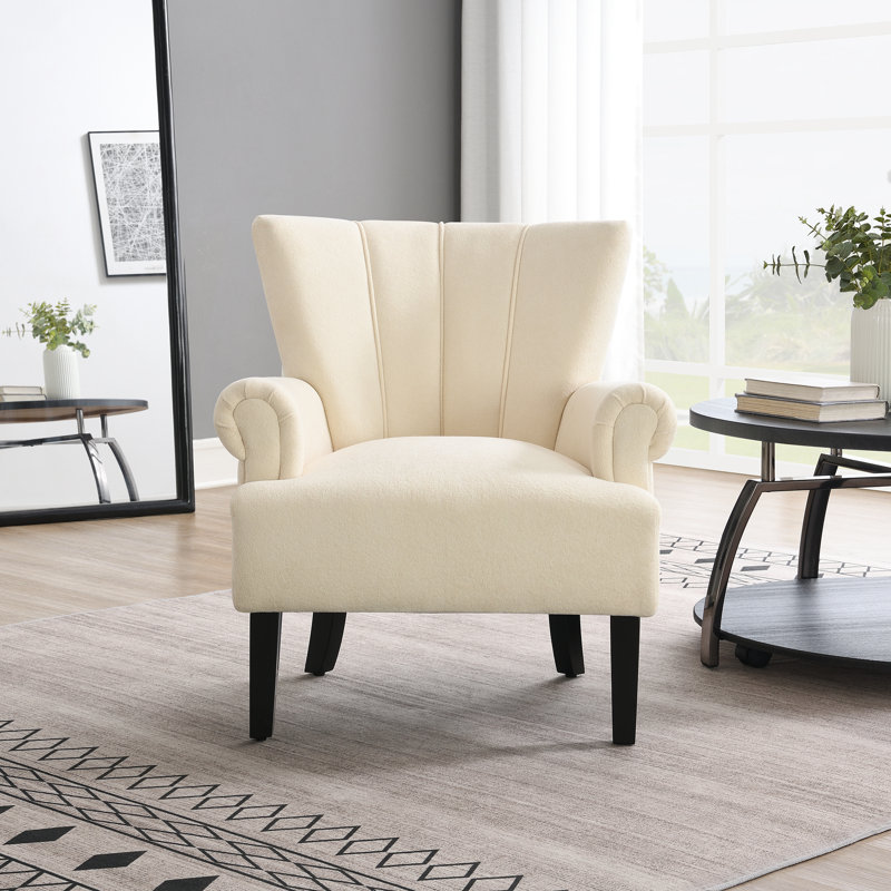 Byata CAL117 Compliant 29'' Wide Armchair, Beige Polyester Blend