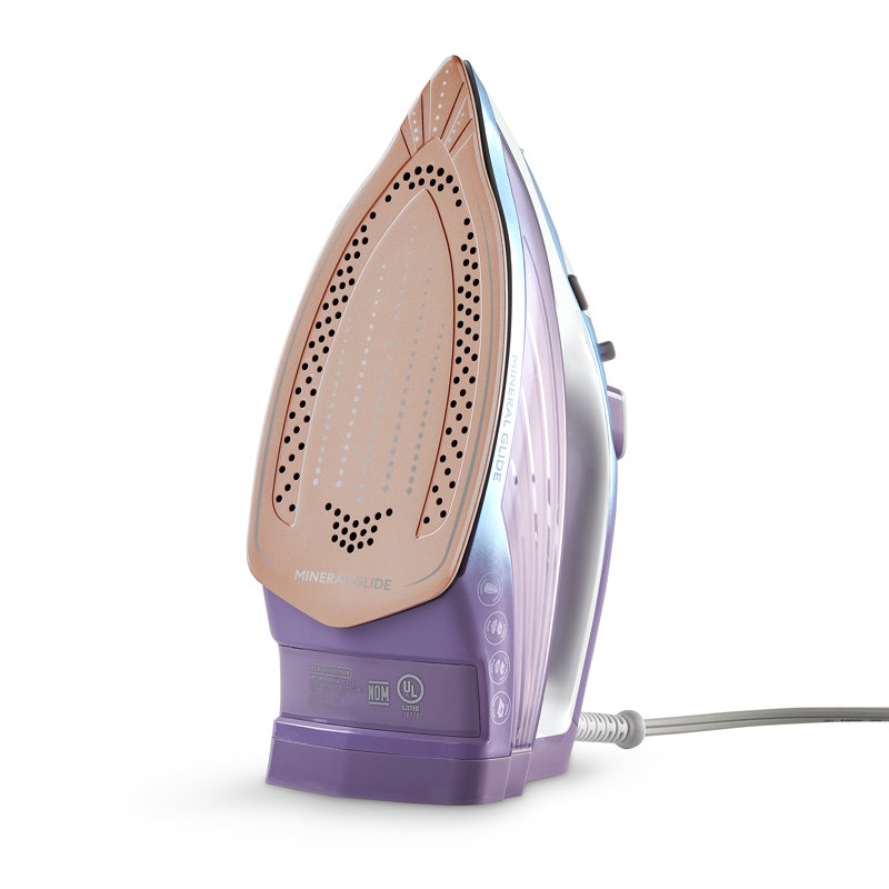 BLACK+DECKER Moonstone Iron, IR2323-1AD, Ceramic Infused Soleplate & Anti-Drip Function with Auto Clean and Auto Shut-off, 50% Smoother Glide for Fabric Wrinkles