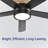  Kasper 52" LED Indoor/Outdoor Ceiling Fan with Uplight, Natural Rattan Cage Ceiling Fan with Light and Remote - Matte Black-10015023-10015020
