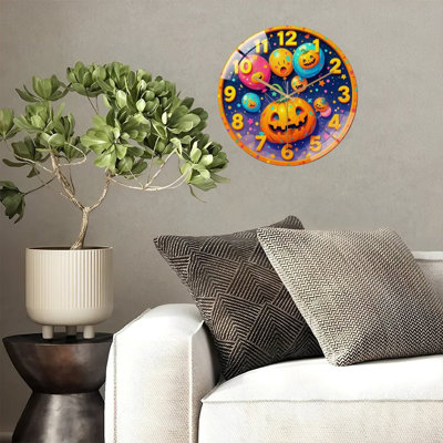 Horloge murale d'Halloween citrouille d'Halloween - ballons 12 po