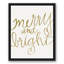 «Gold Merry and Bright», reproduction d'art textuel sur toile-24136101-24136103