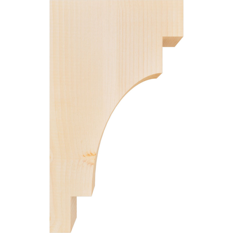 Corbeau lisse méditerranéen l 3 1/2 po x P 12 po x H 20 po, H 20 po x l 3,5 po x P 12 po, Sapin de Douglas, Lisse