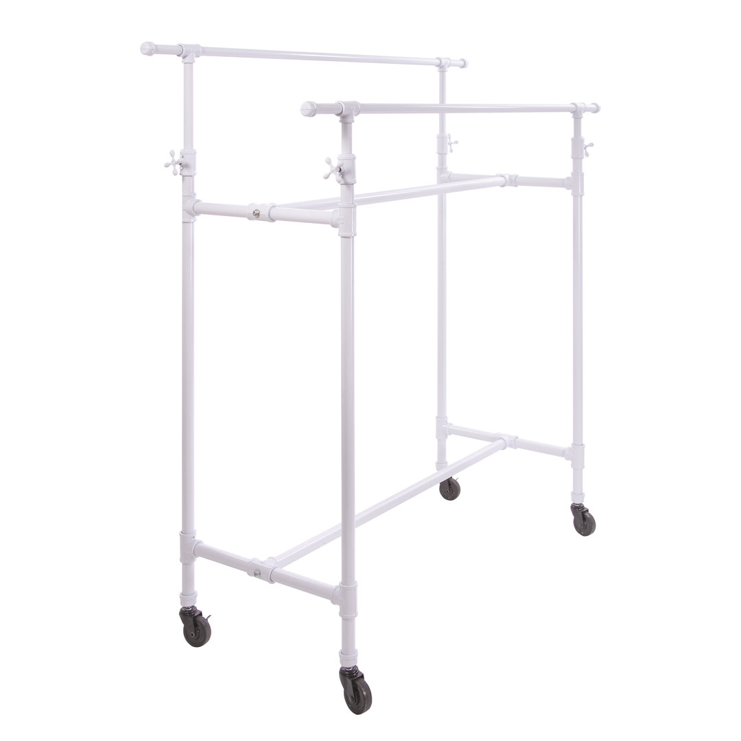 Auburn 60'' Metal Rolling Clothing Rack Rebrilliant 