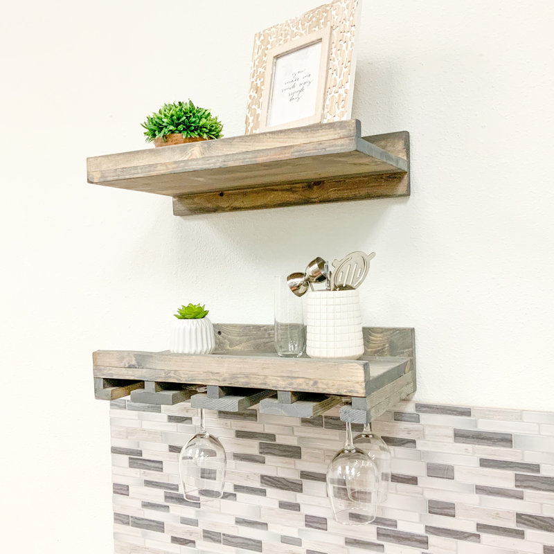 Boilleau Wine Glass Rack, Grey, 4.25" H x 20" W x 10" D