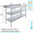 Stainless Steel Prep Table with 1.5" Backsplash and 2 Undershelves-90296792