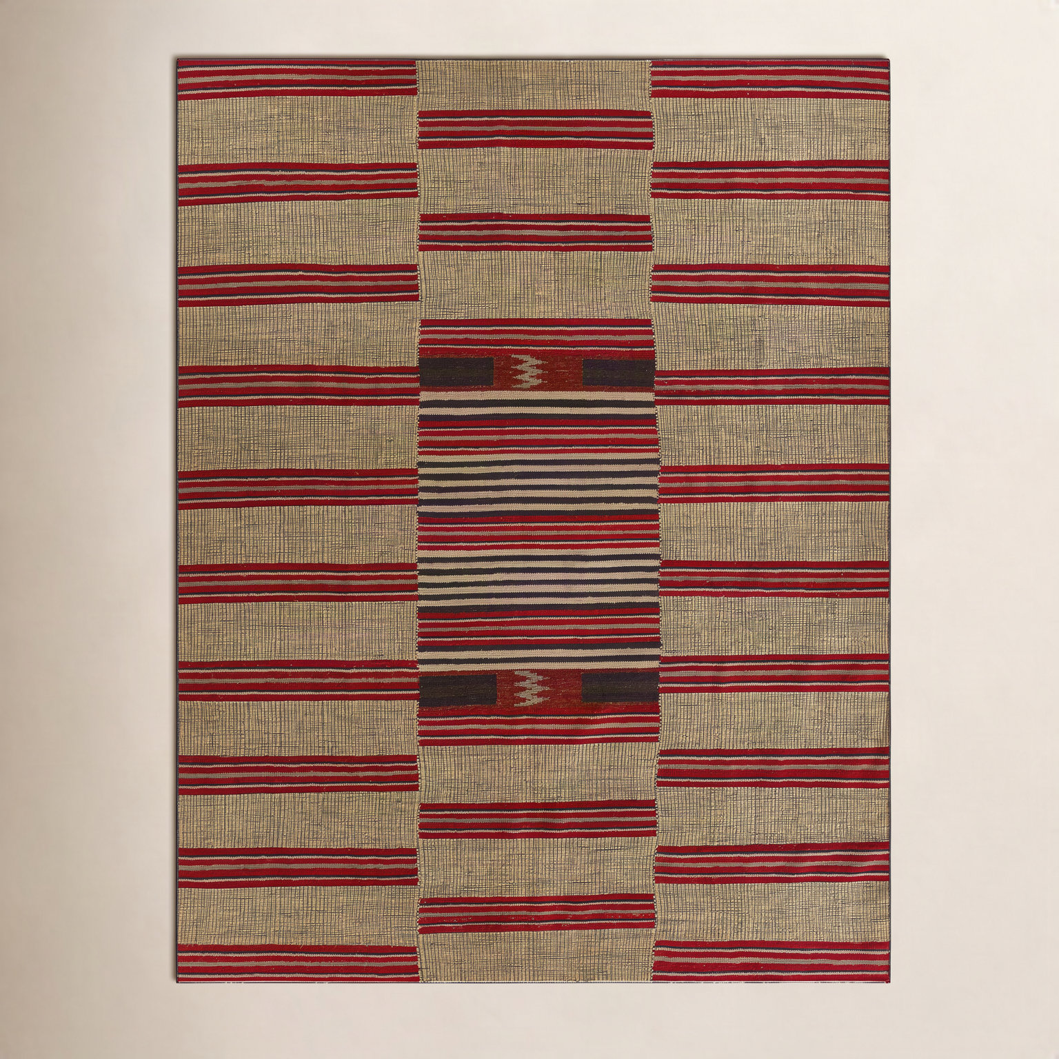 Adobe Flatweave Geometric Jute Rug, Rectangle 6' x 9'