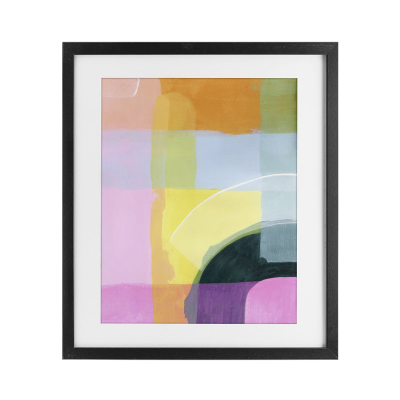 «Sunset Playground Geometrics», reproduction encadrée sous verre, conception de Grace Popp, H 16 po x l 13 po