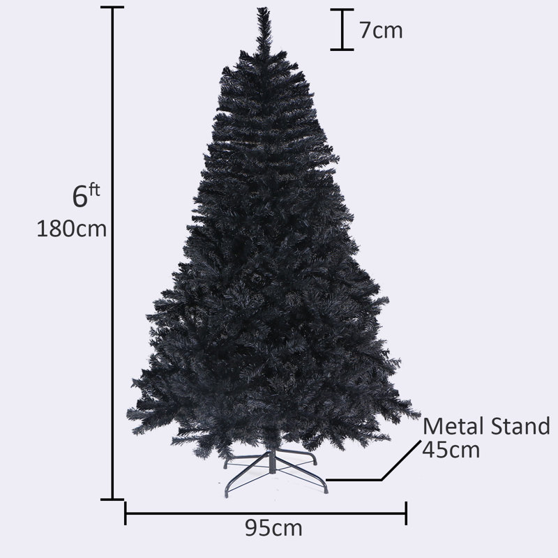 5.91' H Artificial Pine Christmas Tree, 6 ft