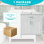 Meuble-lavabo de 30 pouces avec lavabo en céramique et beaucoup de rangement - le choix parfait pour les petites salles de bain-531323374