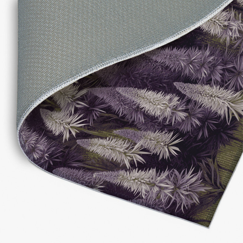 Tapis d'intérieur et d'extérieur mauve Botanical, Rectangle 4pi x 6 pi