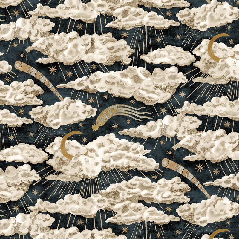Josephine Munsey Juniper Wallpaper Roll by Josephine Munsey, Black/Gold/Beige