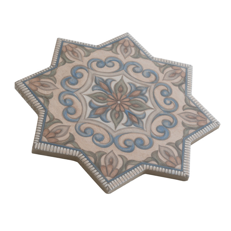 Terralis 7 x 7 po Carreau de mur et de plancher en porcelaine mat vert terre cuite et vert olive (paquet de 6,46 pieds carrés / boîte) - paquet de 16