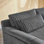 Canapé 74 po en velours côtelé 74 po Cloud, fauteuils modernes et confortables, canapé 2 places pour le salon, la chambre à coucher et les petits espaces, gris