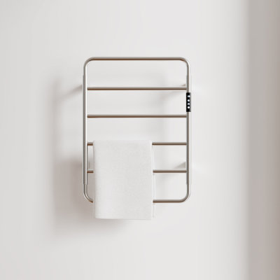 6-Bar Wall-Mounted Electric Towel Warmer with Timer